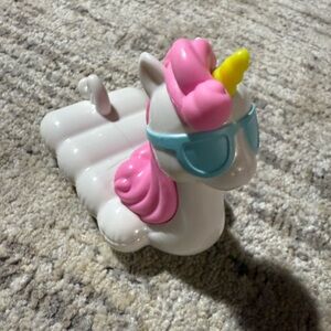 Girl little pony unicorn floaty with sunglasses